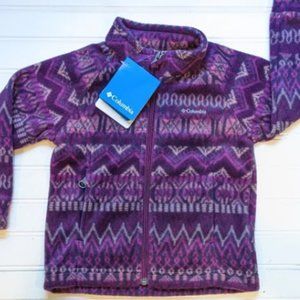 NWT Columbia Fleece Jacket Girls Size 2T Full Zip